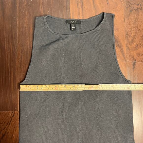 COS RIBBED MIDI TUBE GRAY DRESS Size S - Picture 6 of 7